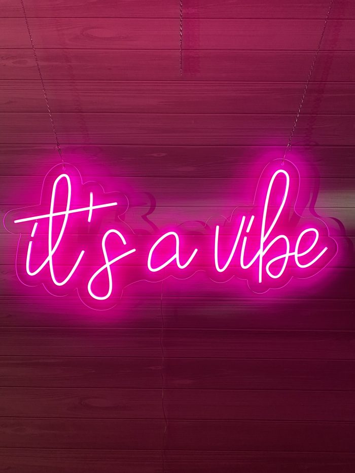 It's a Vibe Acrylic Neon Sign | Birthday Party Neon Sign | Wedding Neon Sign | Sweet 16 Neon Sign | Bar Bat Mitzvah Neon Sign