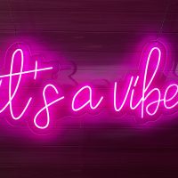 It's a Vibe Acrylic Neon Sign | Birthday Party Neon Sign | Wedding Neon Sign | Sweet 16 Neon Sign | Bar Bat Mitzvah Neon Sign - Image 2