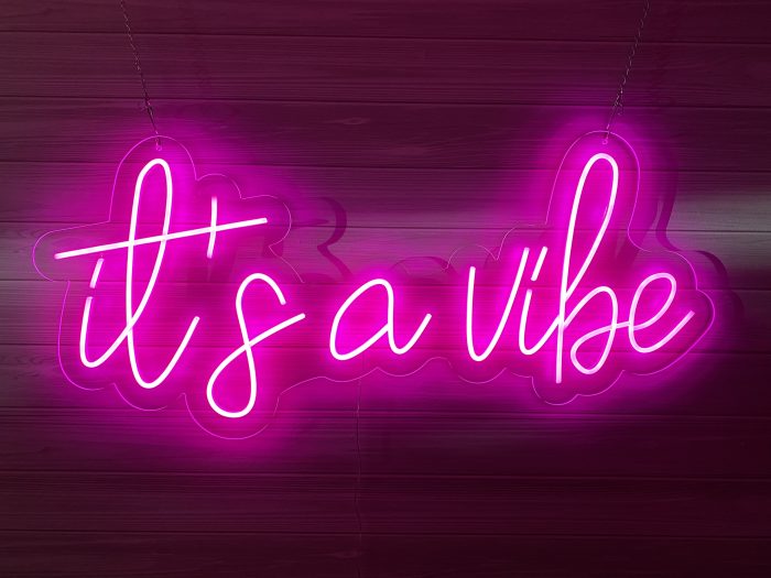 It's a Vibe Acrylic Neon Sign | Birthday Party Neon Sign | Wedding Neon Sign | Sweet 16 Neon Sign | Bar Bat Mitzvah Neon Sign - Image 2