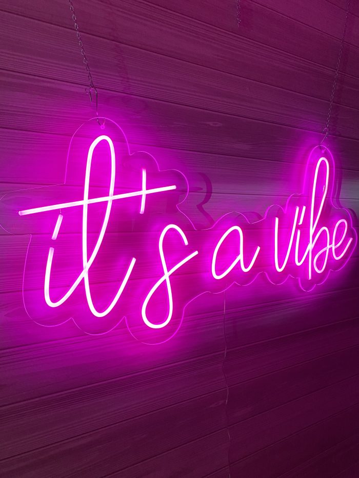 It's a Vibe Acrylic Neon Sign | Birthday Party Neon Sign | Wedding Neon Sign | Sweet 16 Neon Sign | Bar Bat Mitzvah Neon Sign - Image 8