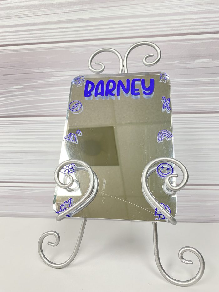 Bunk Mirror with Camp Name 5"x7" Mirrored Acrylic with Double Sided Tape