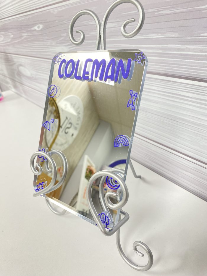 Bunk Mirror with Camp Name 5"x7" Mirrored Acrylic with Double Sided Tape - Image 8