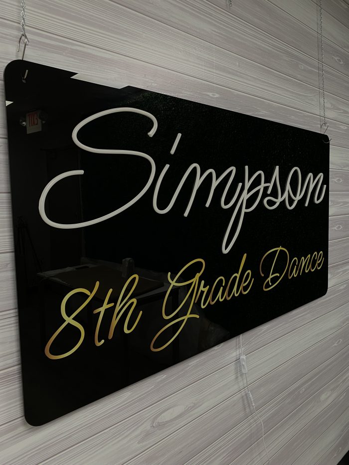 Custom Acrylic Layered + Neon Accent Sign In Board for Events, Wedding, Bar/Bat Mitzvahs - Image 5