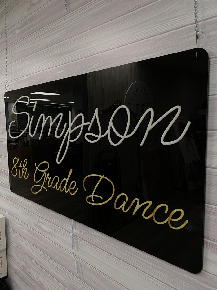 Custom Acrylic Layered + Neon Accent Sign In Board for Events, Wedding, Bar/Bat Mitzvahs - Image 7