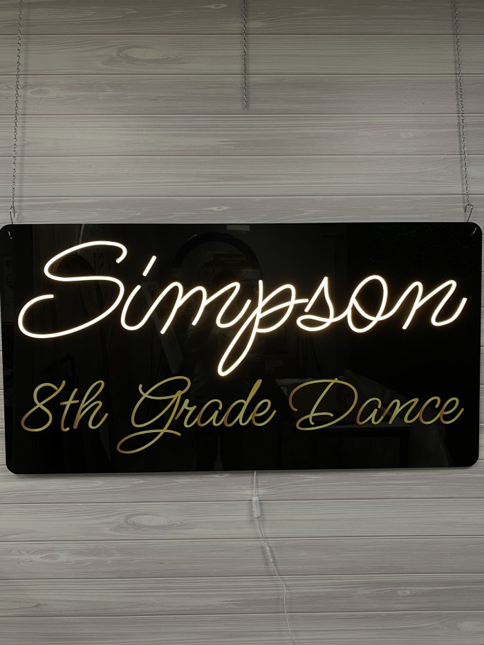 Custom Acrylic Layered + Neon Accent Sign In Board for Events, Wedding, Bar/Bat Mitzvahs