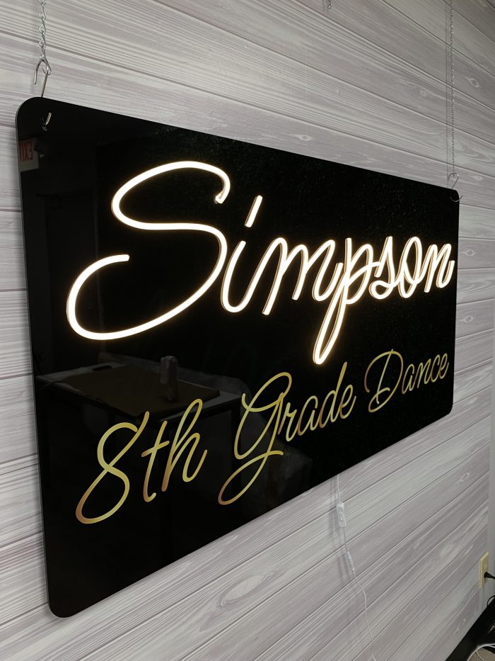 Custom Acrylic Layered + Neon Accent Sign In Board for Events, Wedding, Bar/Bat Mitzvahs - Image 2