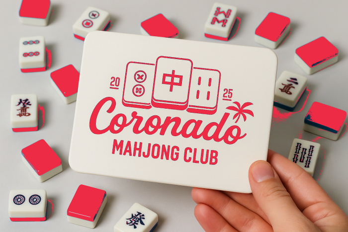 Coronado Mahjong Club Red Mahjong Shuffle Card - Set of 2