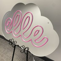 Custom Mirrored Acrylic  + Neon Accent Sign In Board for Events, Wedding, Bar/Bat Mitzvahs - Image 3