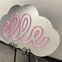 Custom Mirrored Acrylic  + Neon Accent Sign In Board for Events, Wedding, Bar/Bat Mitzvahs - Image 5