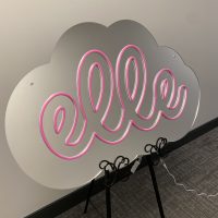 Custom Mirrored Acrylic  + Neon Accent Sign In Board for Events, Wedding, Bar/Bat Mitzvahs - Image 7