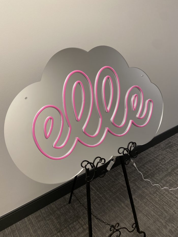 Custom Mirrored Acrylic  + Neon Accent Sign In Board for Events, Wedding, Bar/Bat Mitzvahs - Image 7