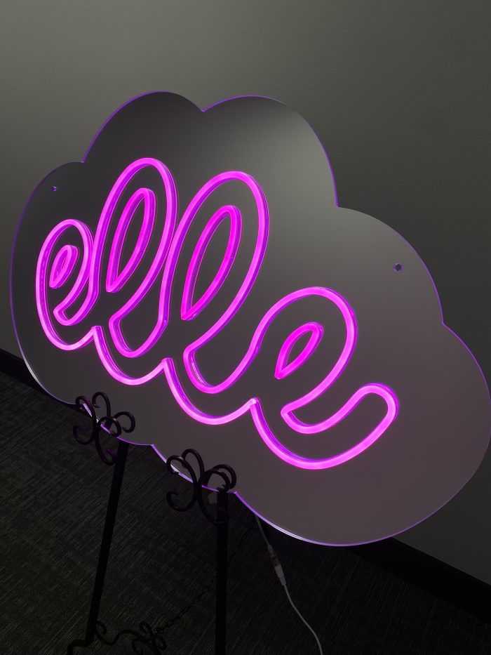 Custom Mirrored Acrylic  + Neon Accent Sign In Board for Events, Wedding, Bar/Bat Mitzvahs
