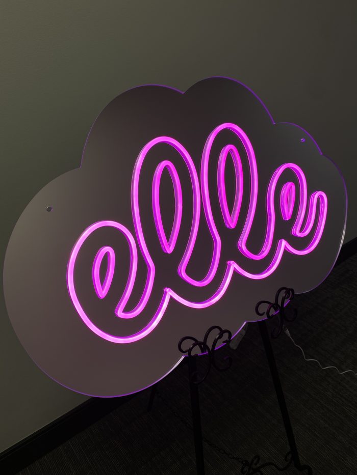 Custom Mirrored Acrylic  + Neon Accent Sign In Board for Events, Wedding, Bar/Bat Mitzvahs - Image 2