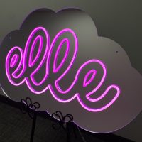 Custom Mirrored Acrylic  + Neon Accent Sign In Board for Events, Wedding, Bar/Bat Mitzvahs - Image 4