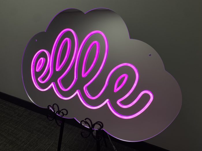 Custom Mirrored Acrylic  + Neon Accent Sign In Board for Events, Wedding, Bar/Bat Mitzvahs - Image 4