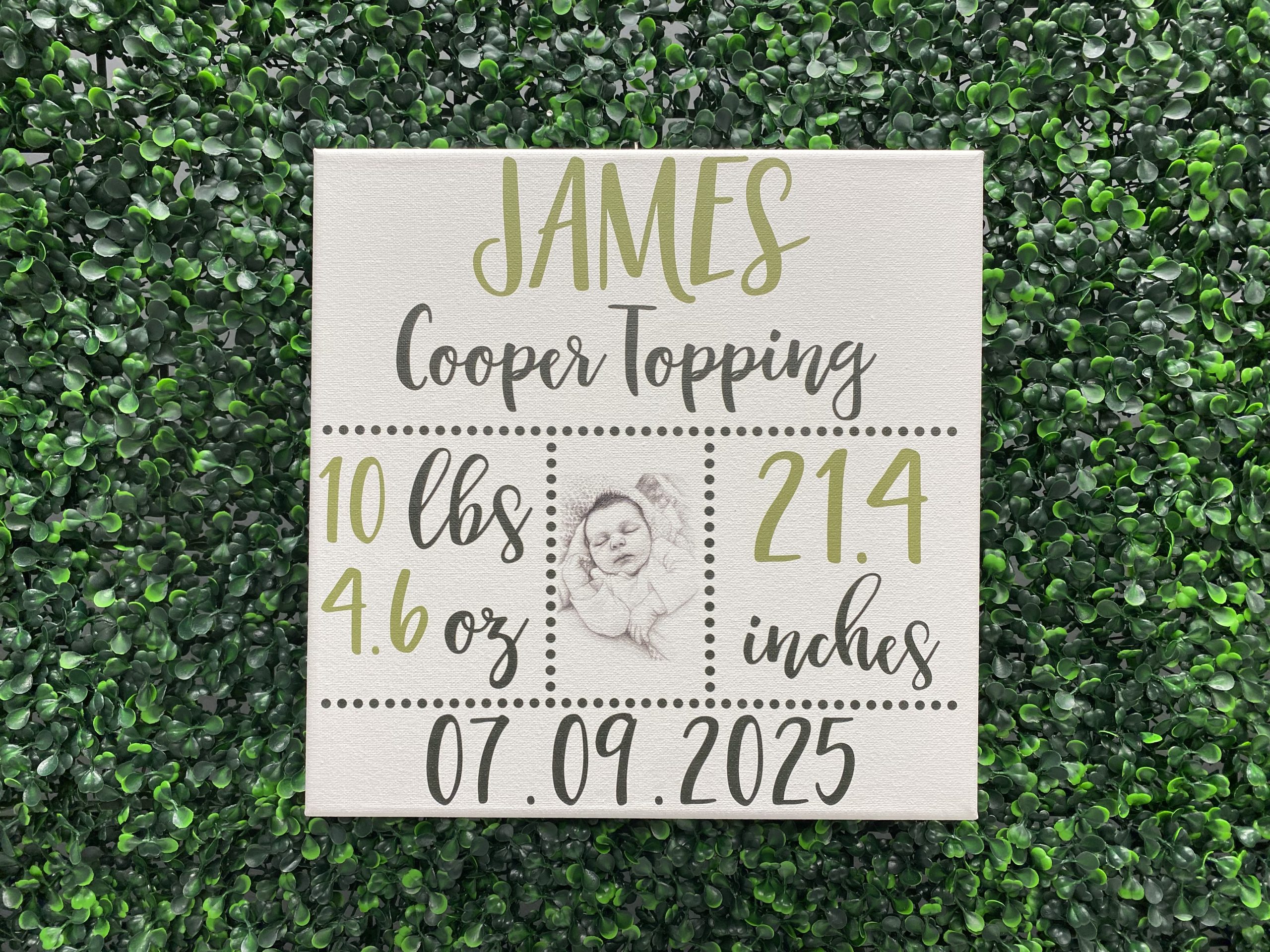 Customized Canvas Baby Sign Gift | Personalized Gift | Grandma | Aunt | Farmhouse Sign | Canvas Sign - Image 3