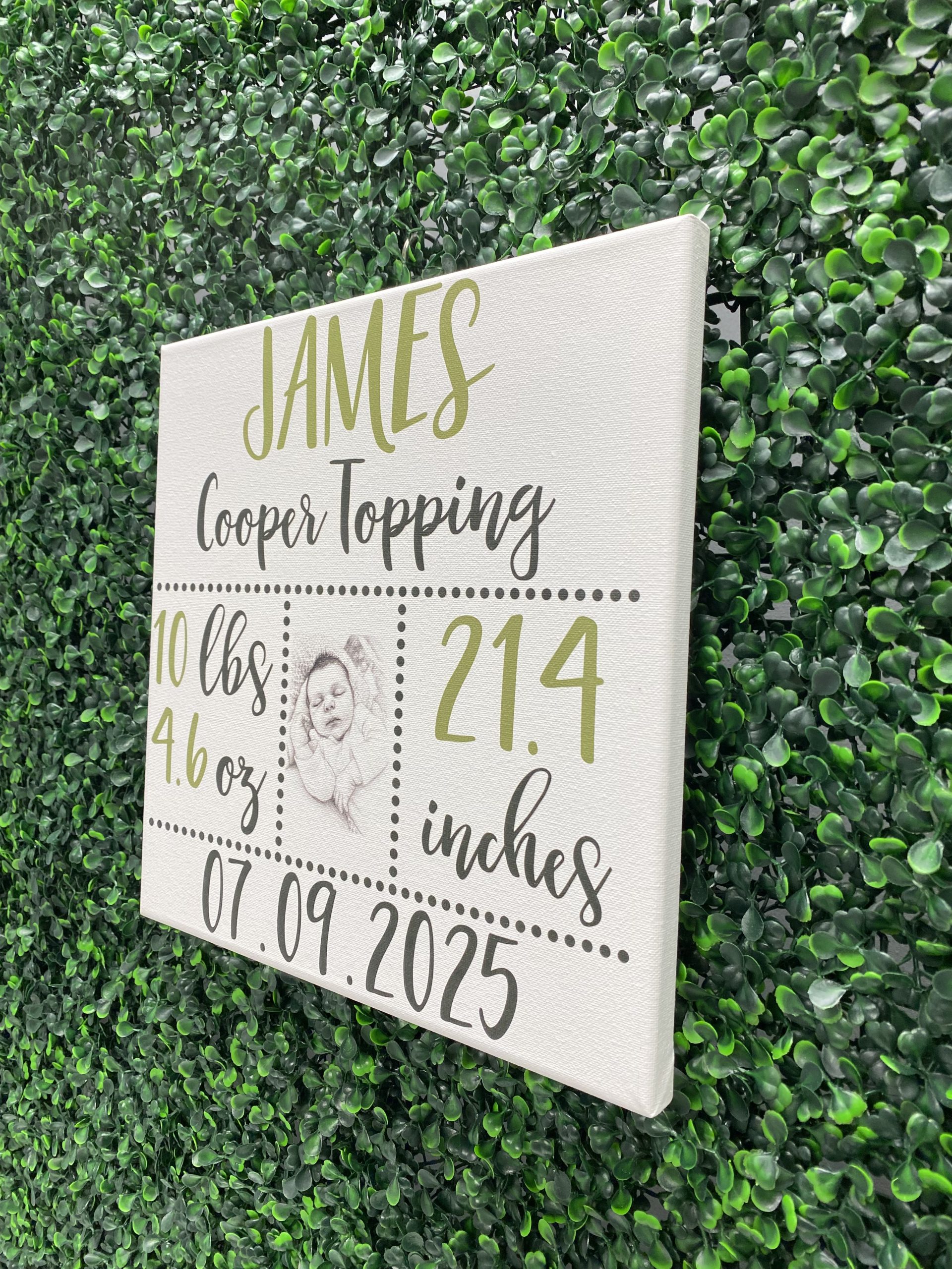 Customized Canvas Baby Sign Gift | Personalized Gift | Grandma | Aunt | Farmhouse Sign | Canvas Sign - Image 4