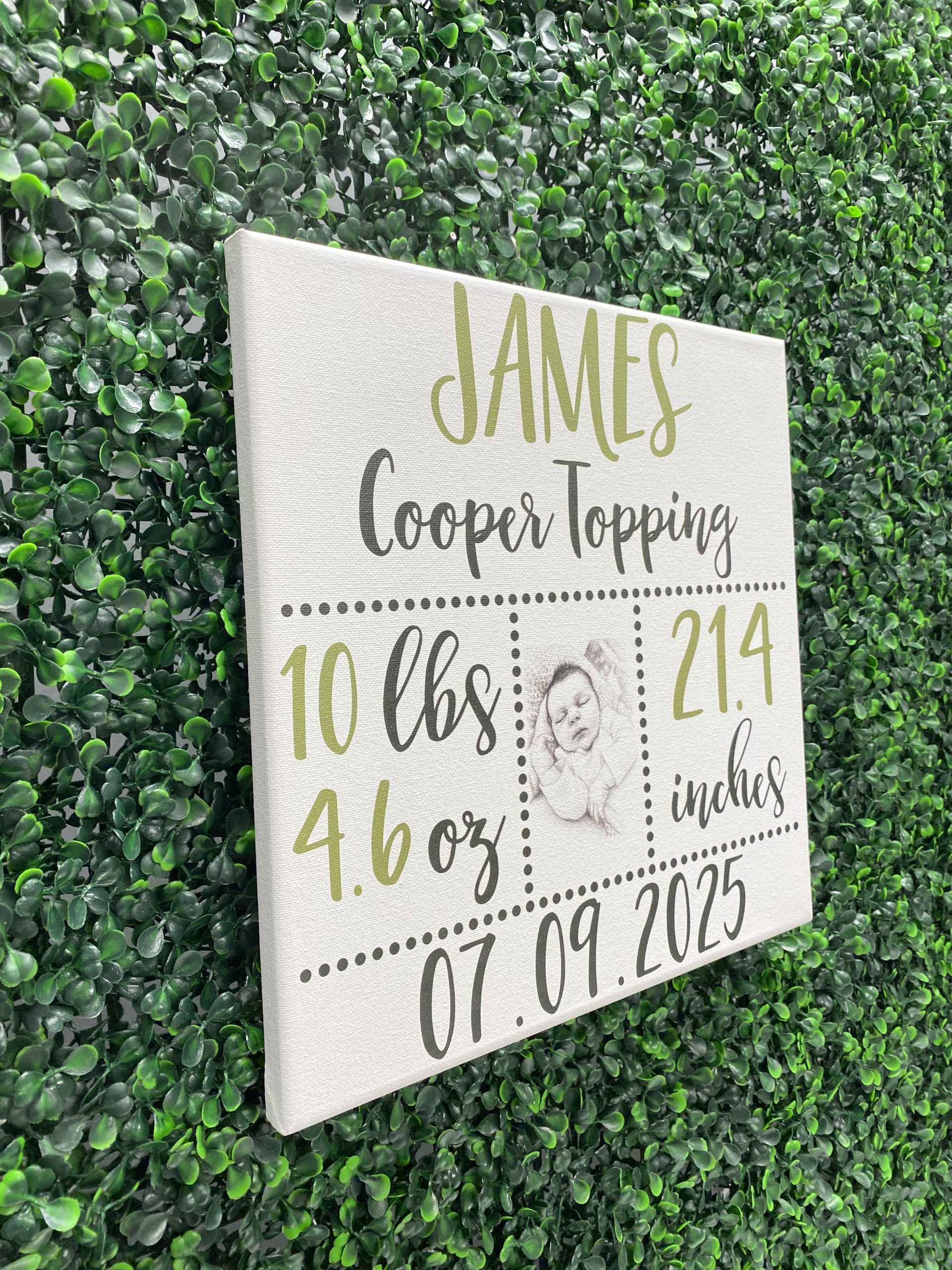 Customized Canvas Baby Sign Gift | Personalized Gift | Grandma | Aunt | Farmhouse Sign | Canvas Sign - Image 5