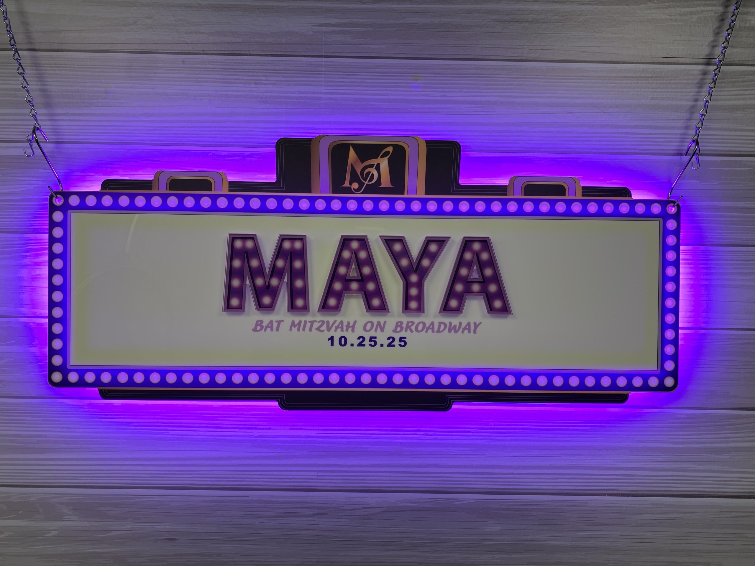 Broadway | Music | Theater | Musical | NYC Theme Custom Acrylic + Gold Mirrored Layered Sign In Board for Events, Wedding, Bar/Bat Mitzvahs - Image 5