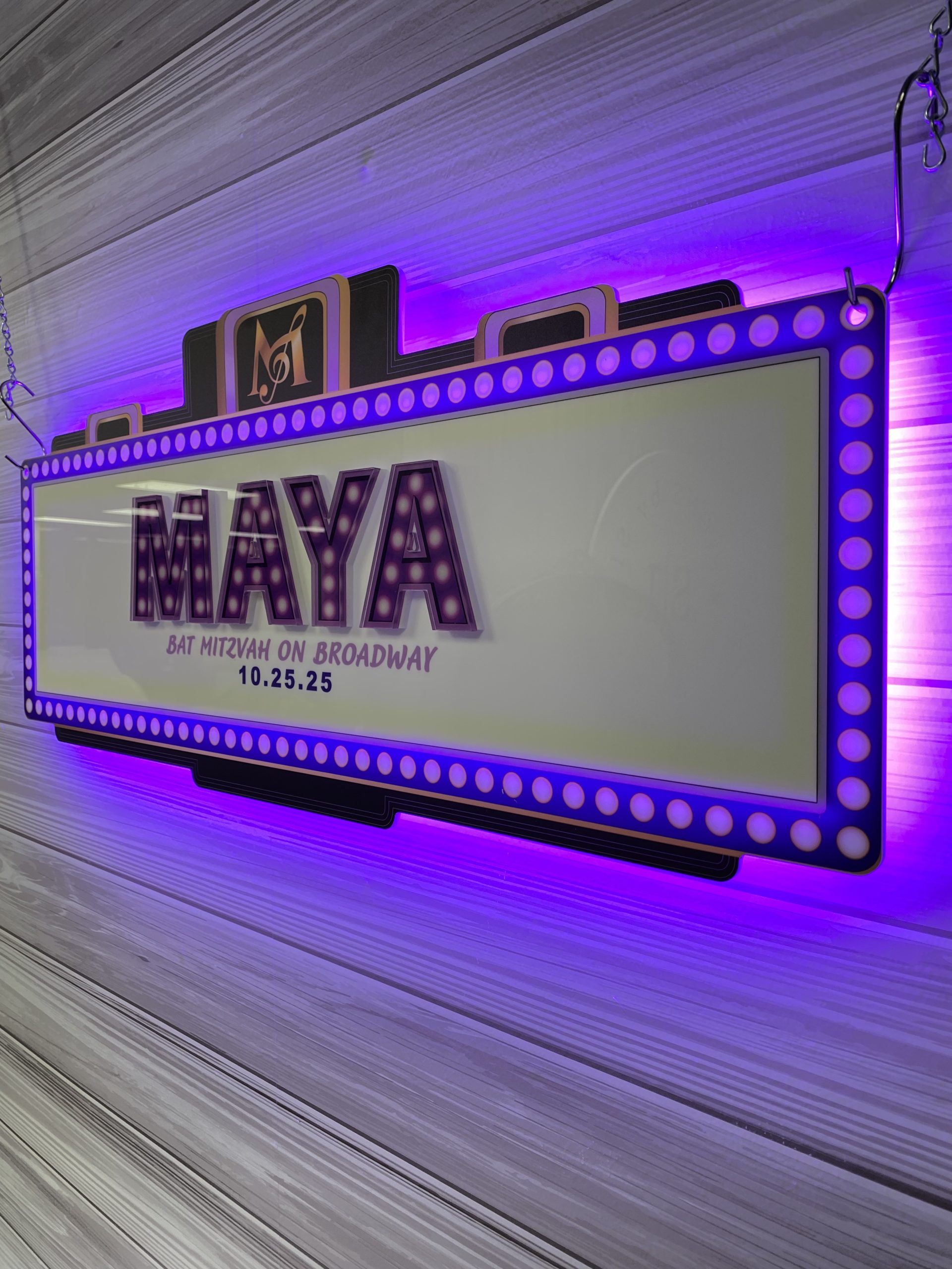 Broadway | Music | Theater | Musical | NYC Theme Custom Acrylic + Gold Mirrored Layered Sign In Board for Events, Wedding, Bar/Bat Mitzvahs - Image 6