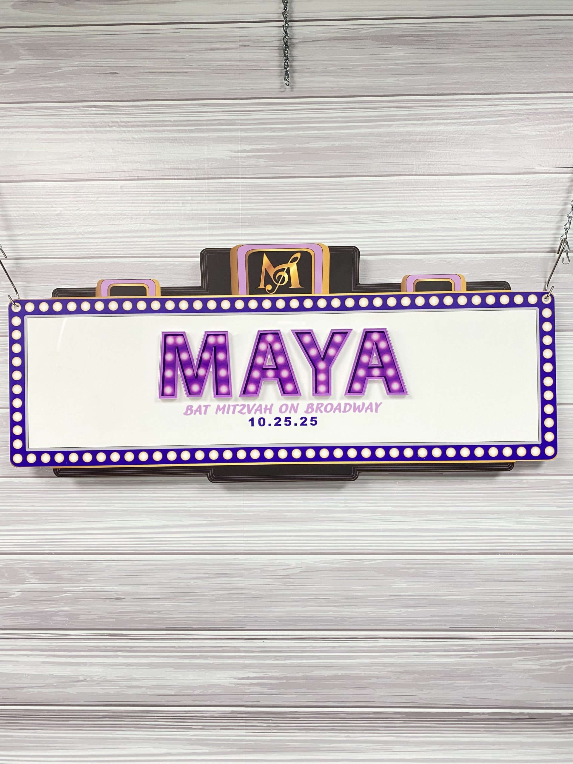 Broadway | Music | Theater | Musical | NYC Theme Custom Acrylic + Gold Mirrored Layered Sign In Board for Events, Wedding, Bar/Bat Mitzvahs - Image 4