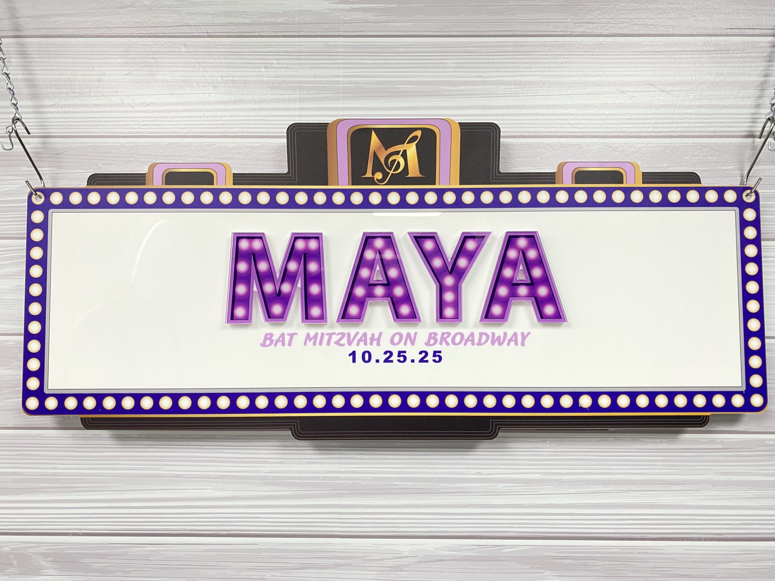 Broadway | Music | Theater | Musical | NYC Theme Custom Acrylic + Gold Mirrored Layered Sign In Board for Events, Wedding, Bar/Bat Mitzvahs - Image 7