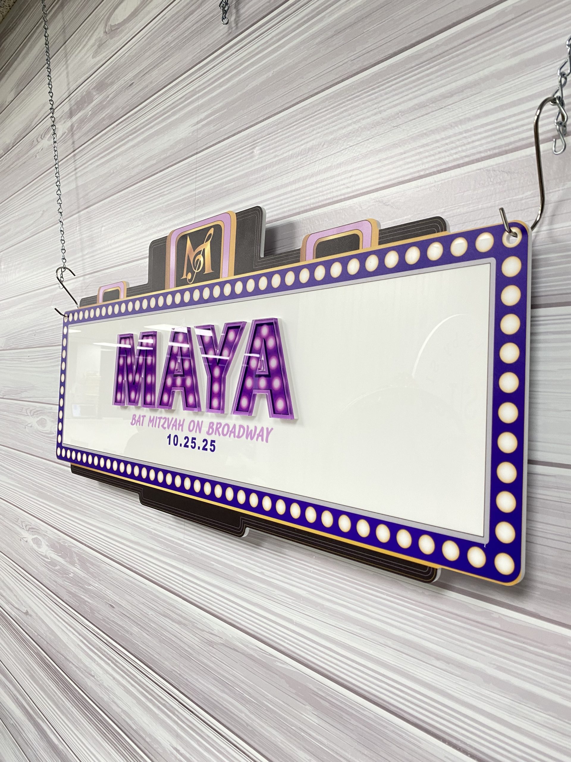 Broadway | Music | Theater | Musical | NYC Theme Custom Acrylic + Gold Mirrored Layered Sign In Board for Events, Wedding, Bar/Bat Mitzvahs - Image 12