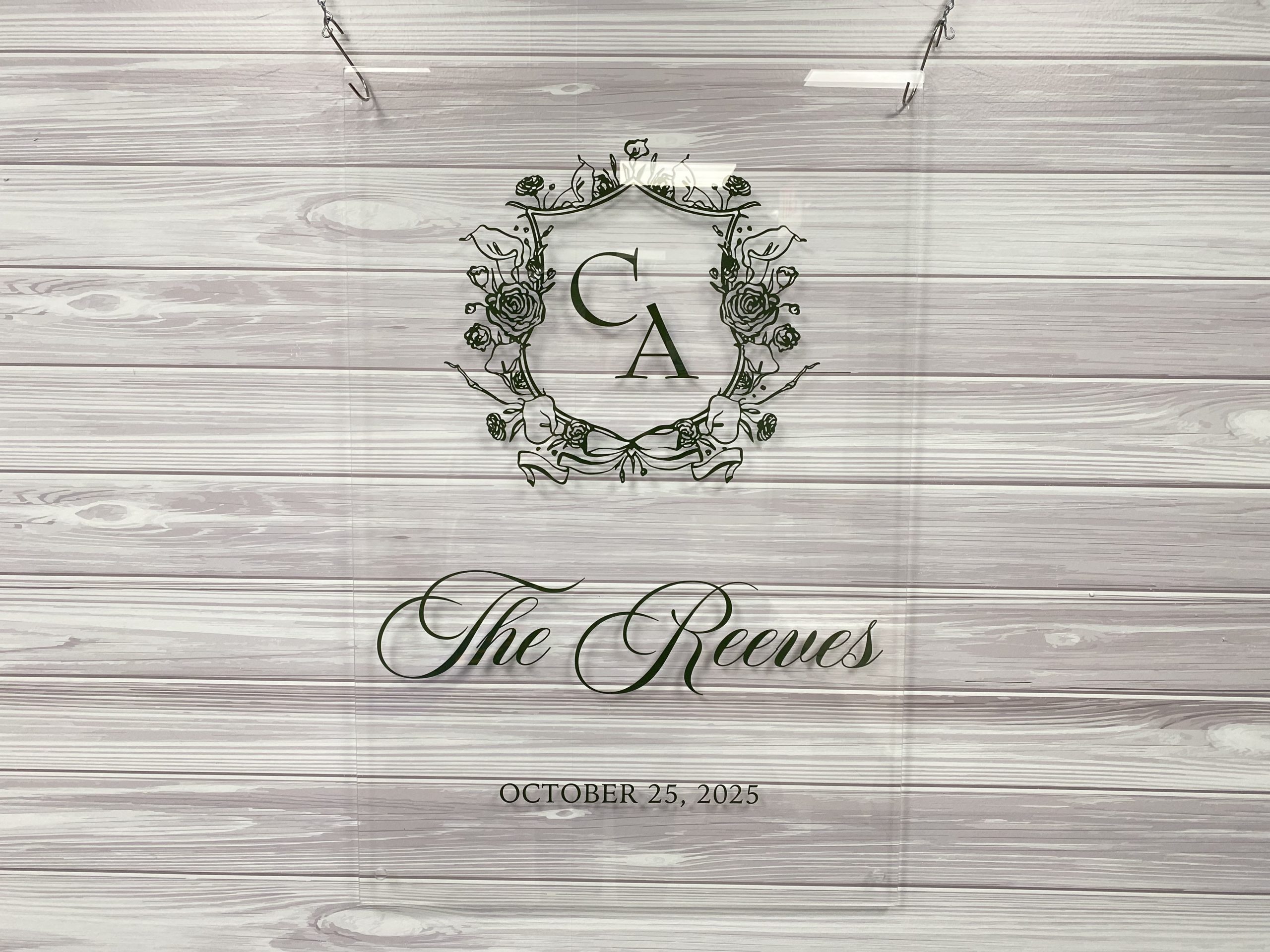 Wedding Custom Acrylic UV Printed Sign Events, Wedding, Bar Bat Mitzvahs - Image 3