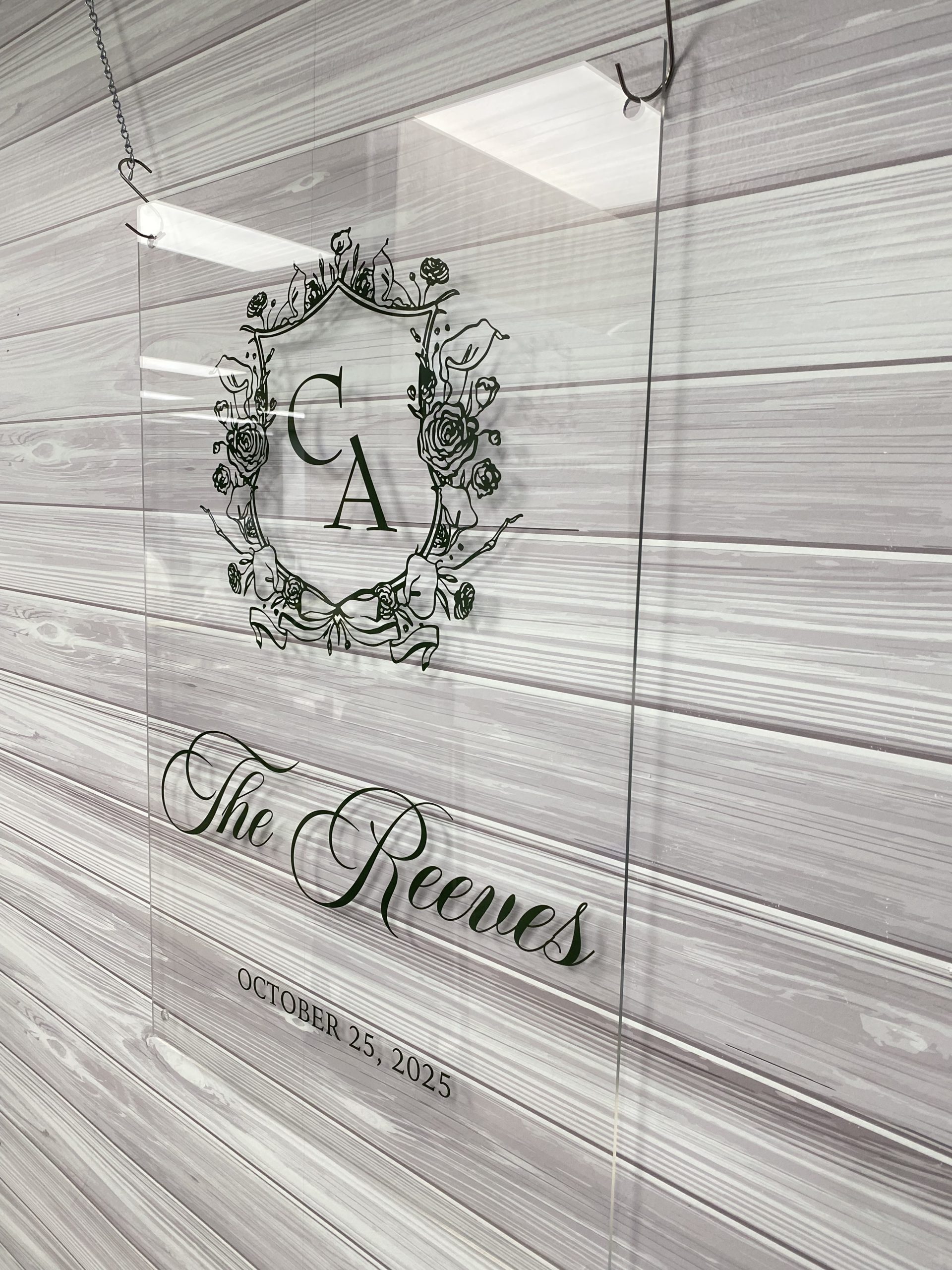 Wedding Custom Acrylic UV Printed Sign Events, Wedding, Bar Bat Mitzvahs - Image 4