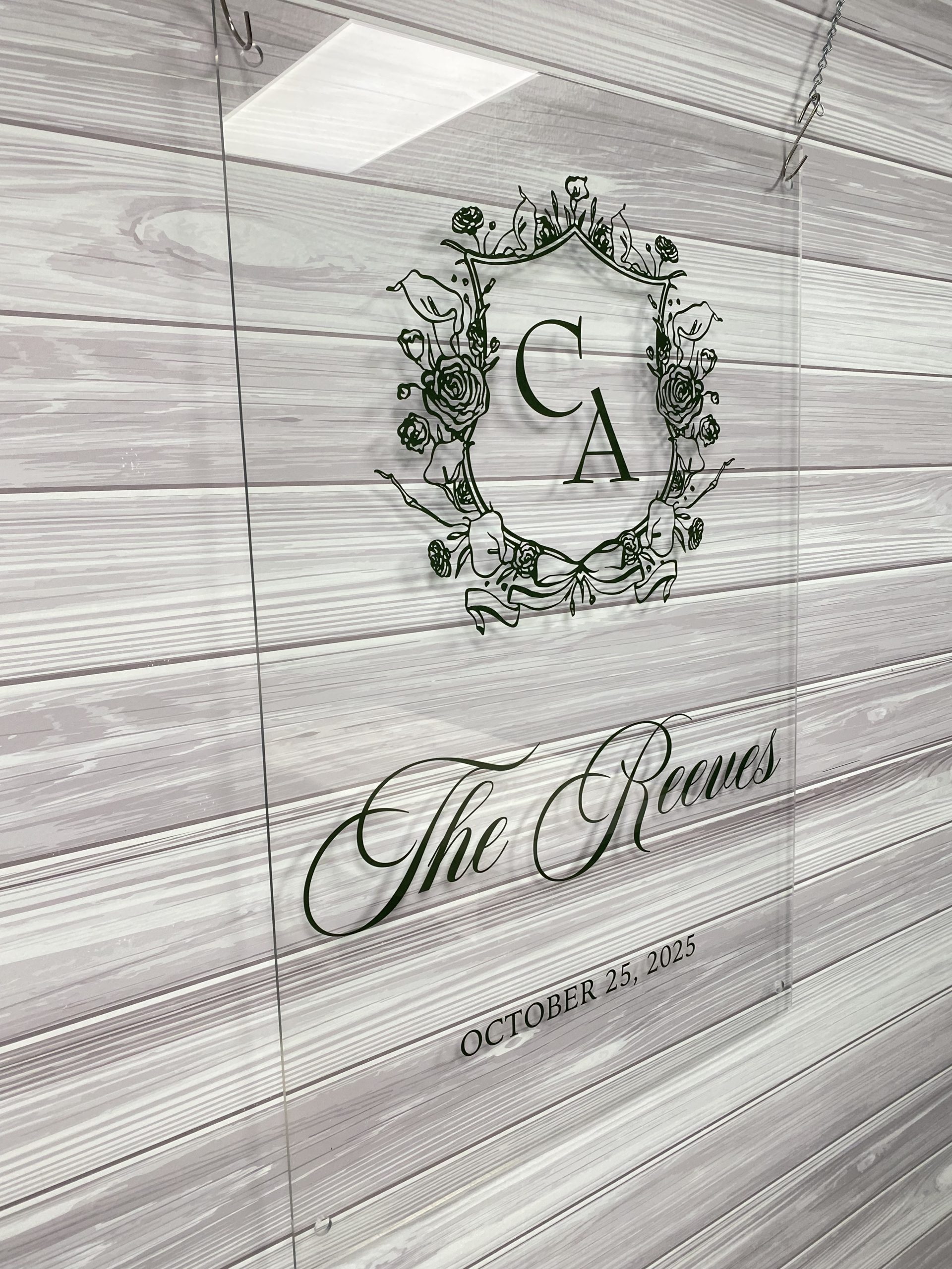 Wedding Custom Acrylic UV Printed Sign Events, Wedding, Bar Bat Mitzvahs - Image 5