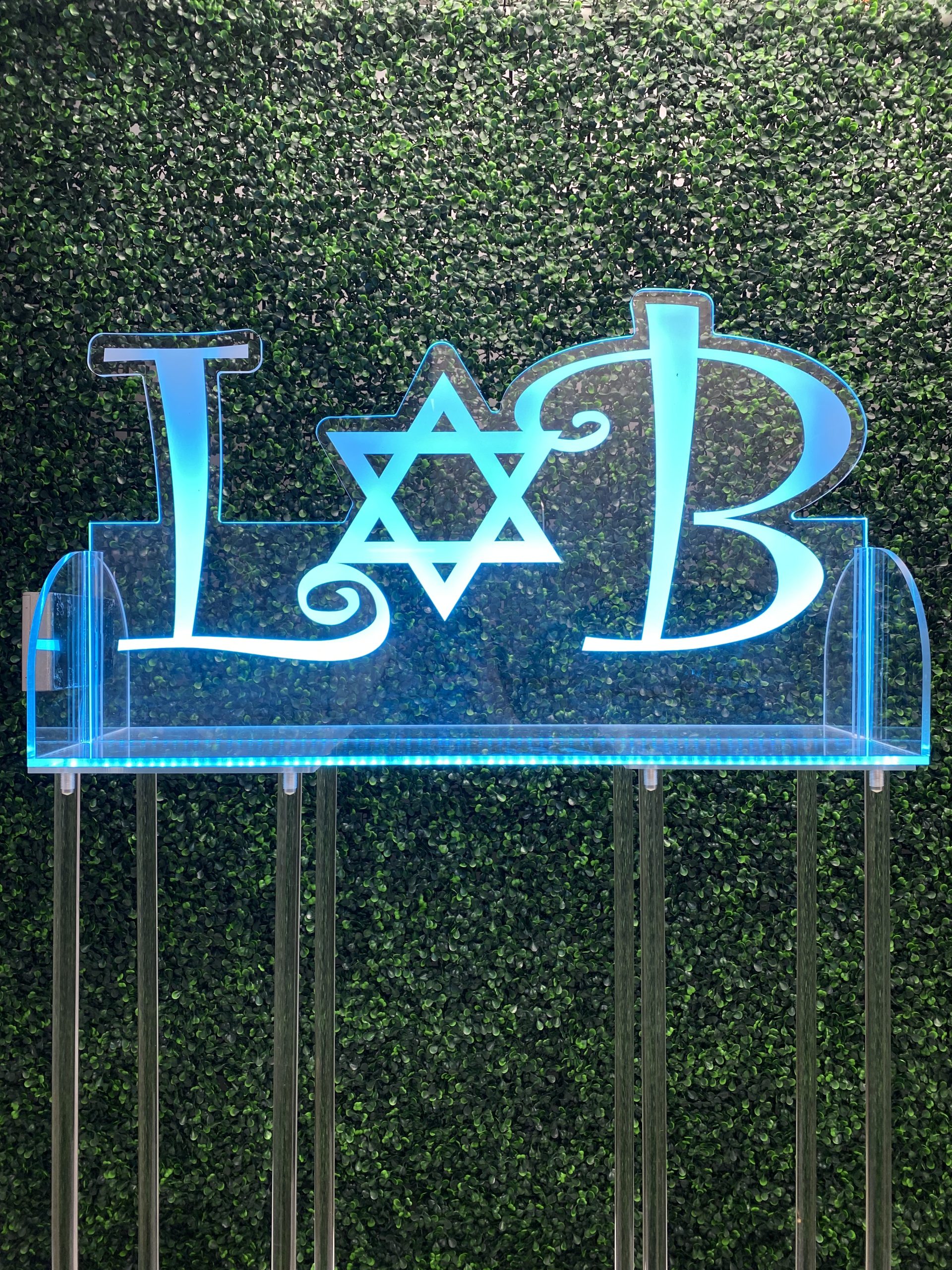 LED Acrylic Light Up Display Centerpiece with Base - Create Your Own With Photo, Text, Logo or Design - Sweet 16, Birthday, Bar | Bat Mitzvah, Weddings, Graduation - Image 8