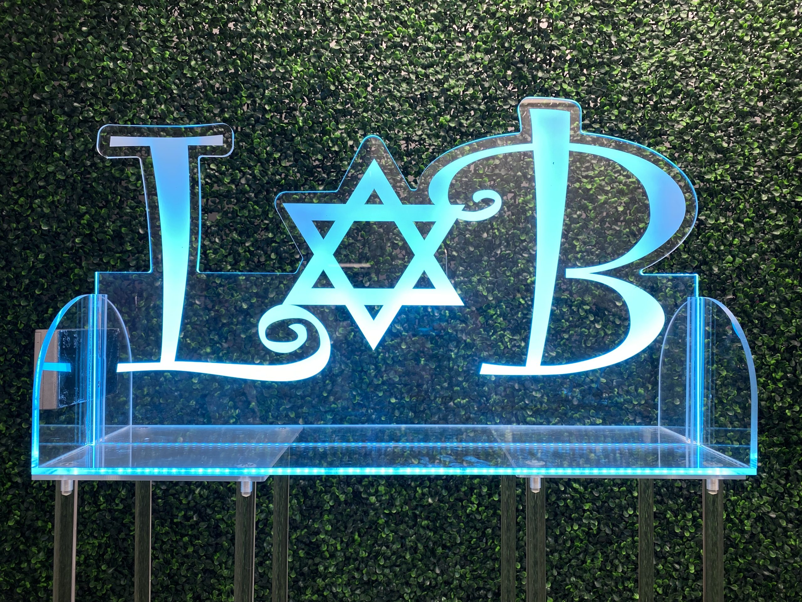 LED Acrylic Light Up Display Centerpiece with Base - Create Your Own With Photo, Text, Logo or Design - Sweet 16, Birthday, Bar | Bat Mitzvah, Weddings, Graduation - Image 6