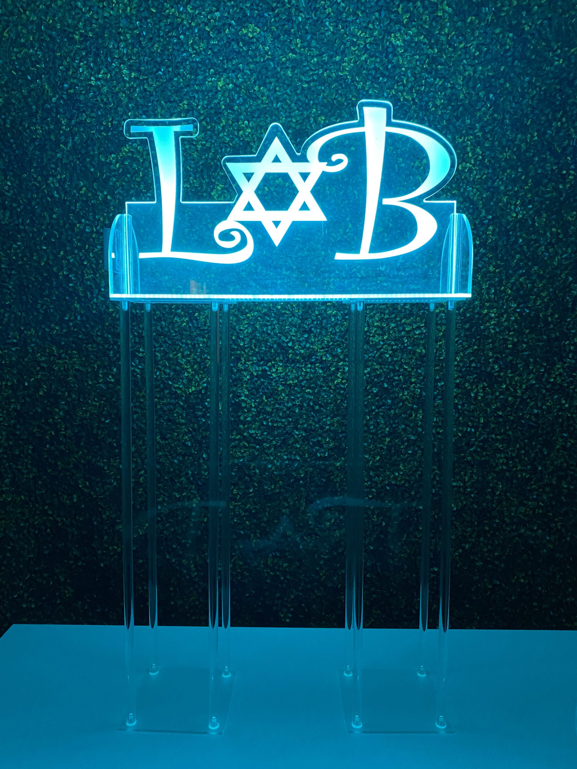 LED Acrylic Light Up Display Centerpiece with Base - Create Your Own With Photo, Text, Logo or Design - Sweet 16, Birthday, Bar | Bat Mitzvah, Weddings, Graduation - Image 5