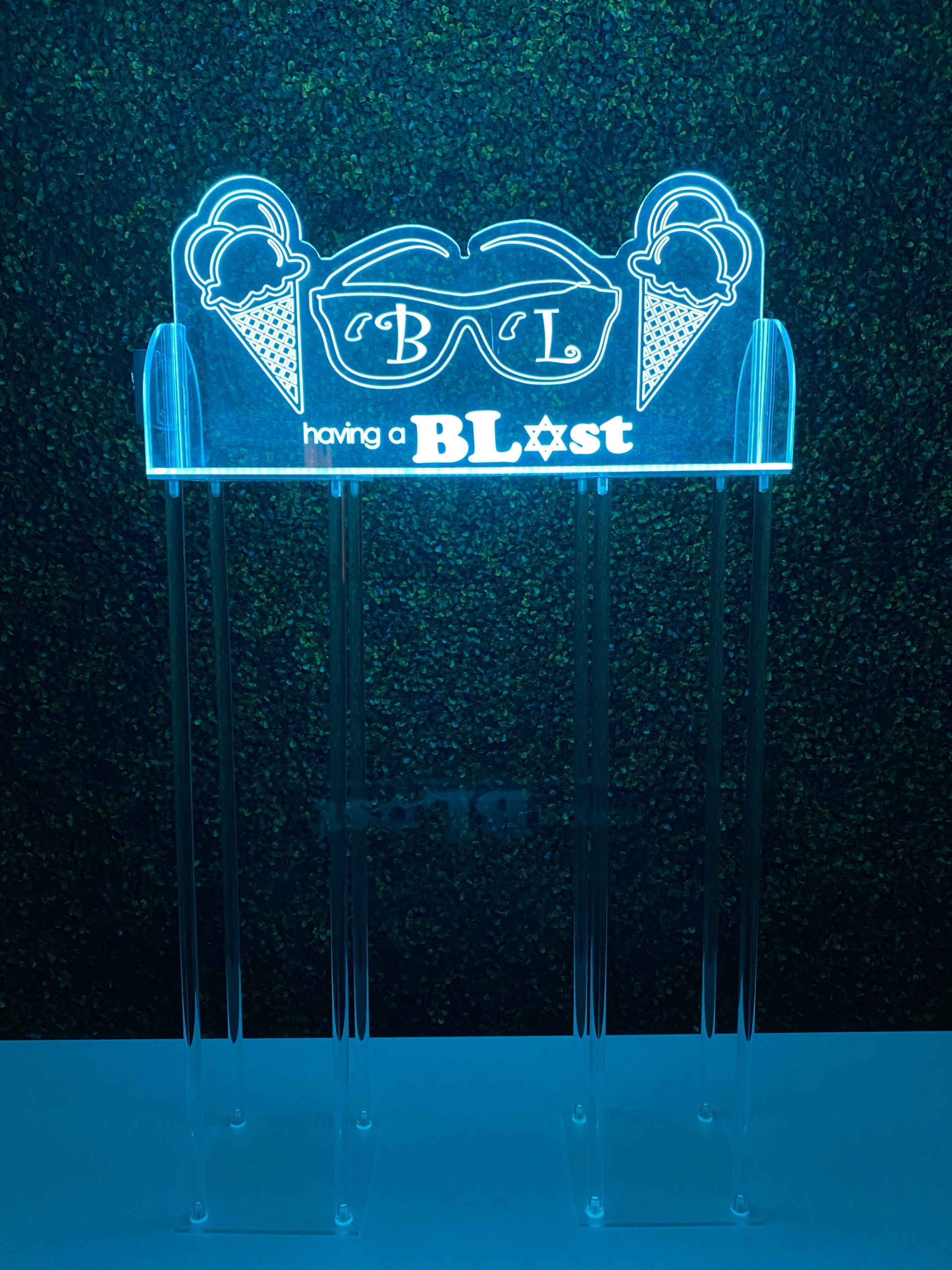 LED Acrylic Light Up Display Centerpiece with Base - Create Your Own With Photo, Text, Logo or Design - Sweet 16, Birthday, Bar | Bat Mitzvah, Weddings, Graduation - Image 6