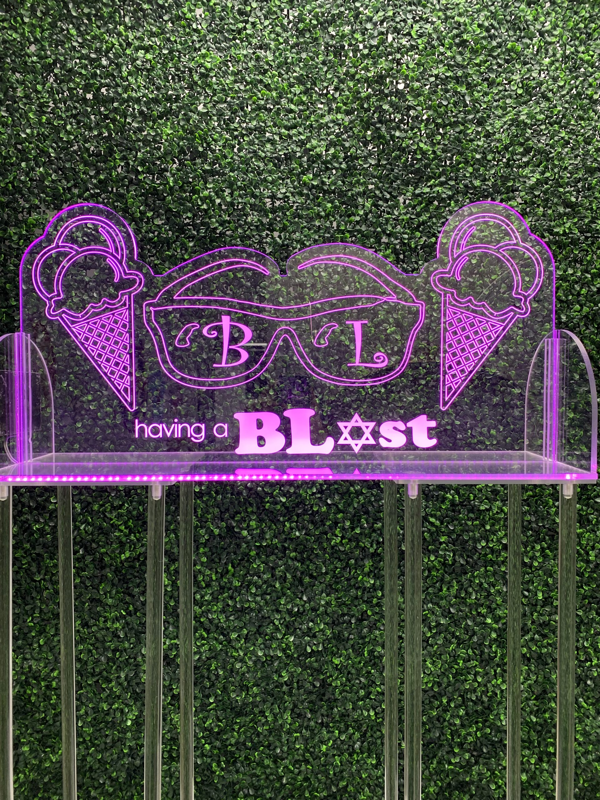 LED Acrylic Light Up Display Centerpiece with Base - Create Your Own With Photo, Text, Logo or Design - Sweet 16, Birthday, Bar | Bat Mitzvah, Weddings, Graduation - Image 9