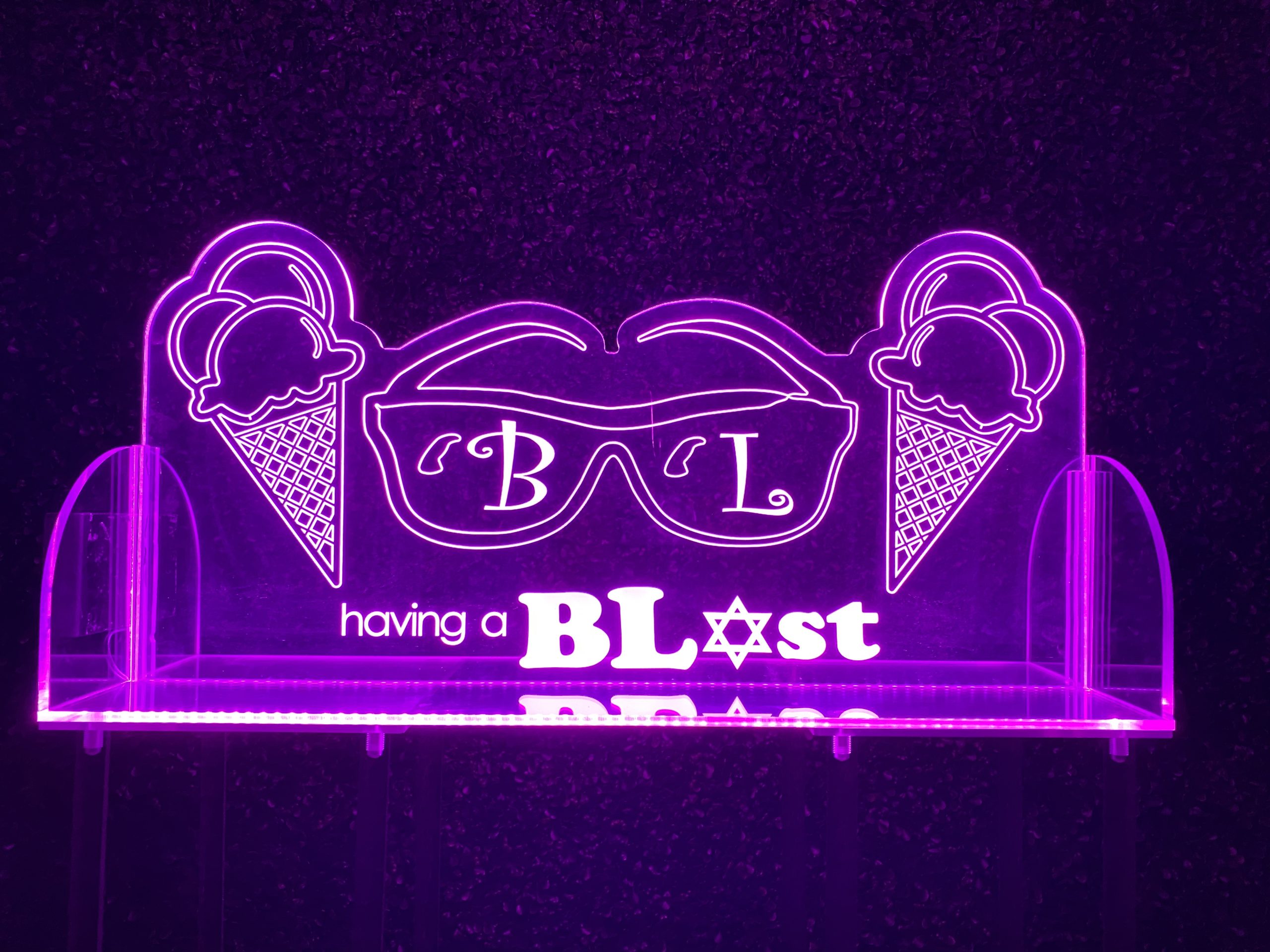LED Acrylic Light Up Display Centerpiece with Base - Create Your Own With Photo, Text, Logo or Design - Sweet 16, Birthday, Bar | Bat Mitzvah, Weddings, Graduation - Image 2
