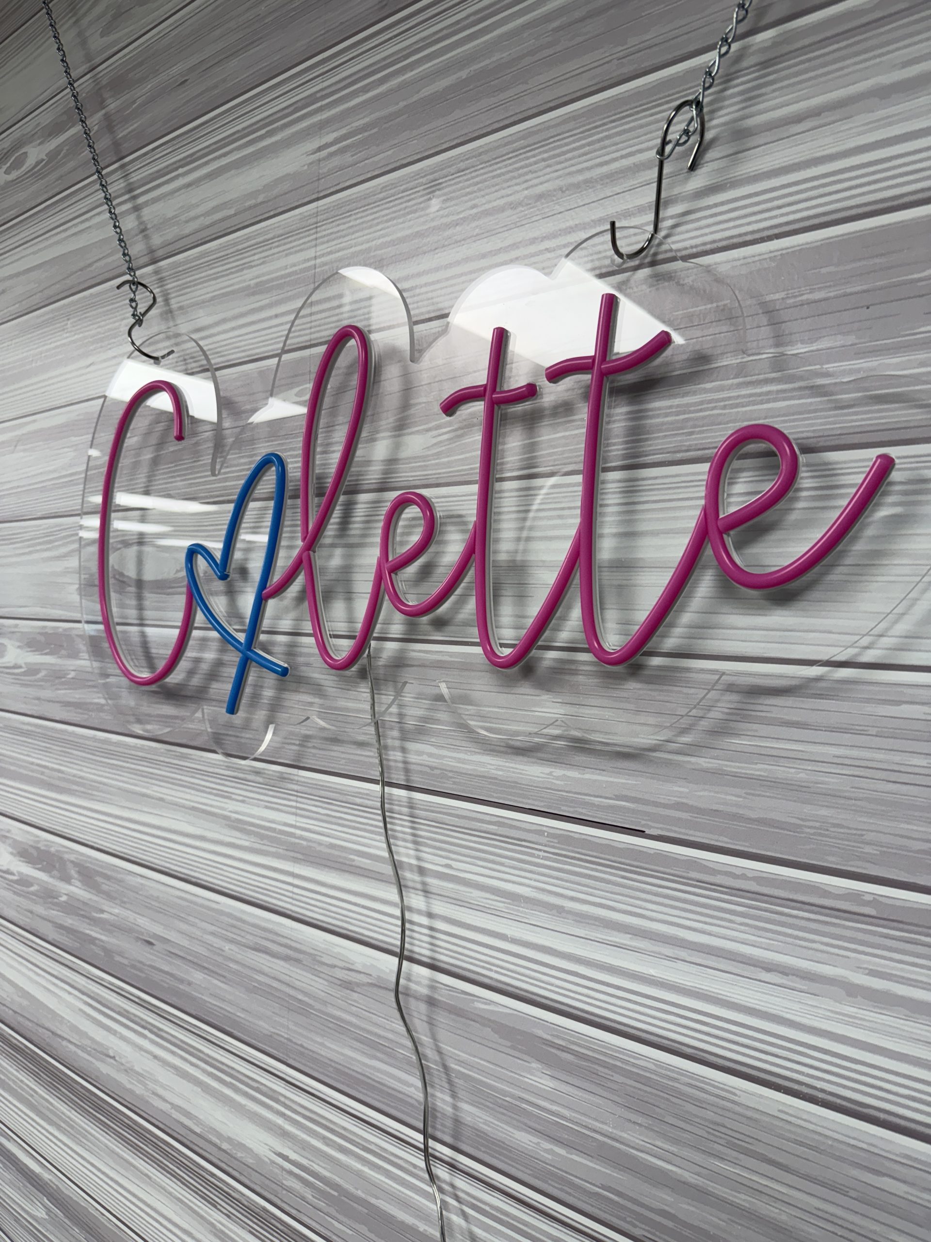 Acrylic Name Neon Sign | Birthday Party Neon Sign | Wedding Neon Sign | Sweet 16 Neon Sign | Bar Bat Mitzvah Neon Sign - Image 4