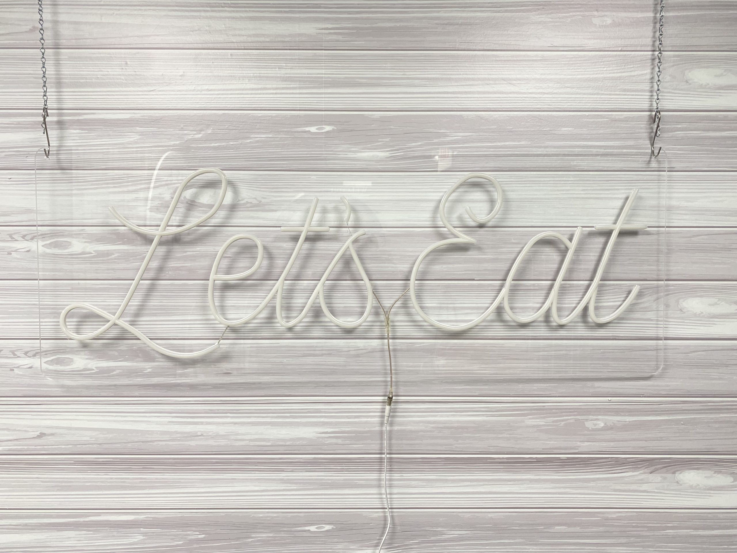 Let's Eat Acrylic Neon Sign | Birthday Party Neon Sign | Wedding Neon Sign | Sweet 16 Neon Sign | Bar Bat Mitzvah Neon Sign - Image 3