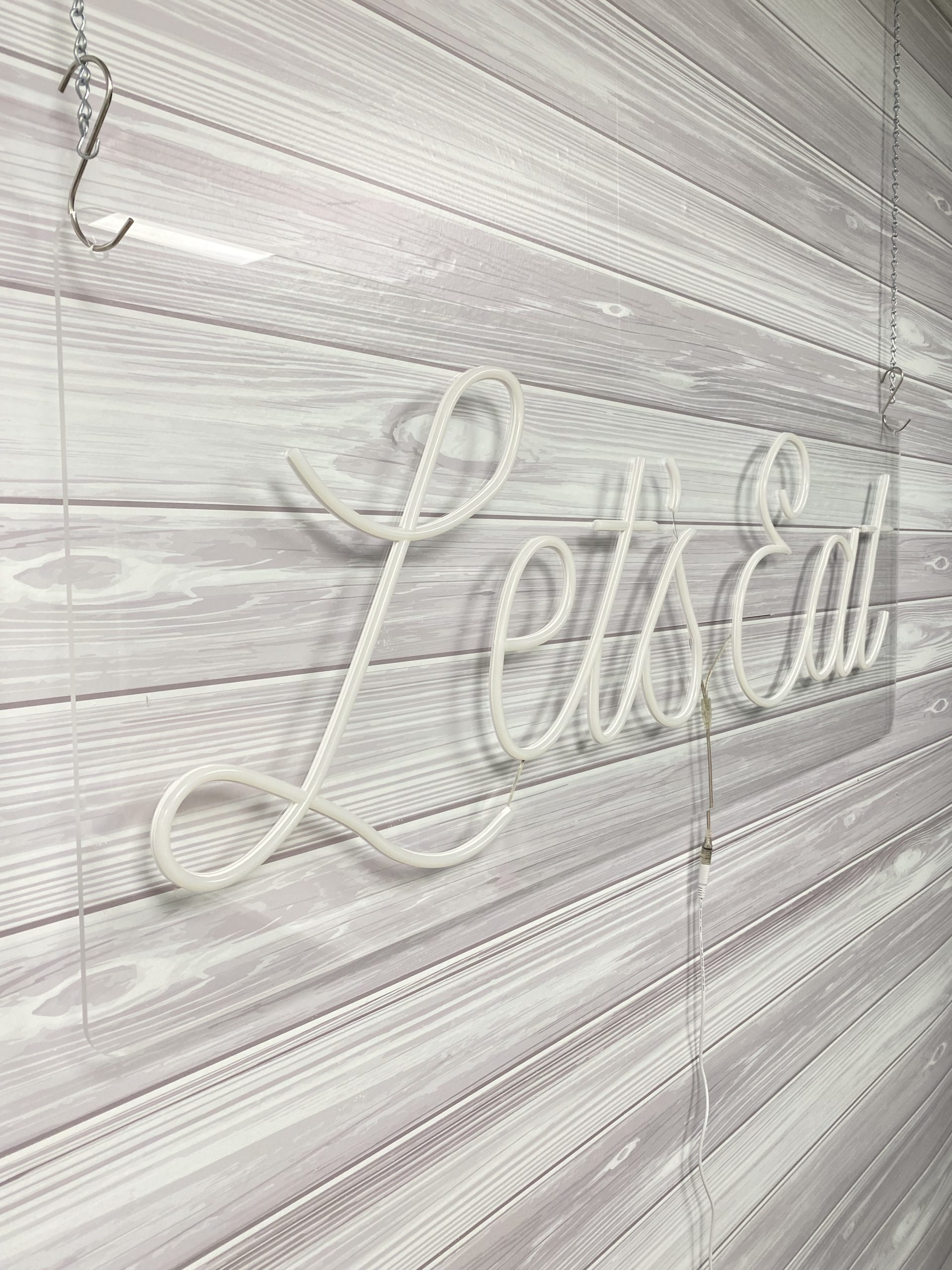 Let's Eat Acrylic Neon Sign | Birthday Party Neon Sign | Wedding Neon Sign | Sweet 16 Neon Sign | Bar Bat Mitzvah Neon Sign - Image 7