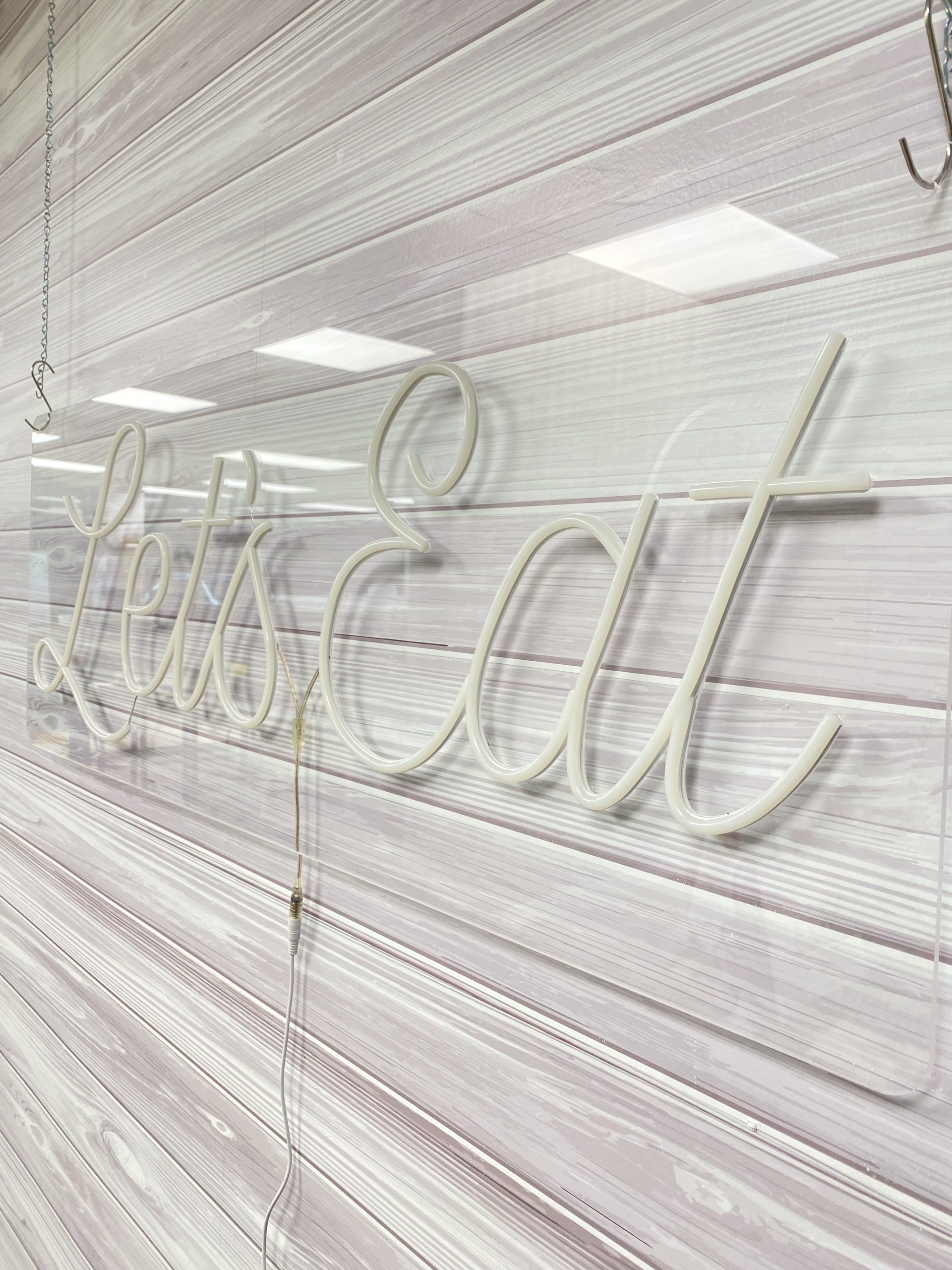 Let's Eat Acrylic Neon Sign | Birthday Party Neon Sign | Wedding Neon Sign | Sweet 16 Neon Sign | Bar Bat Mitzvah Neon Sign - Image 10