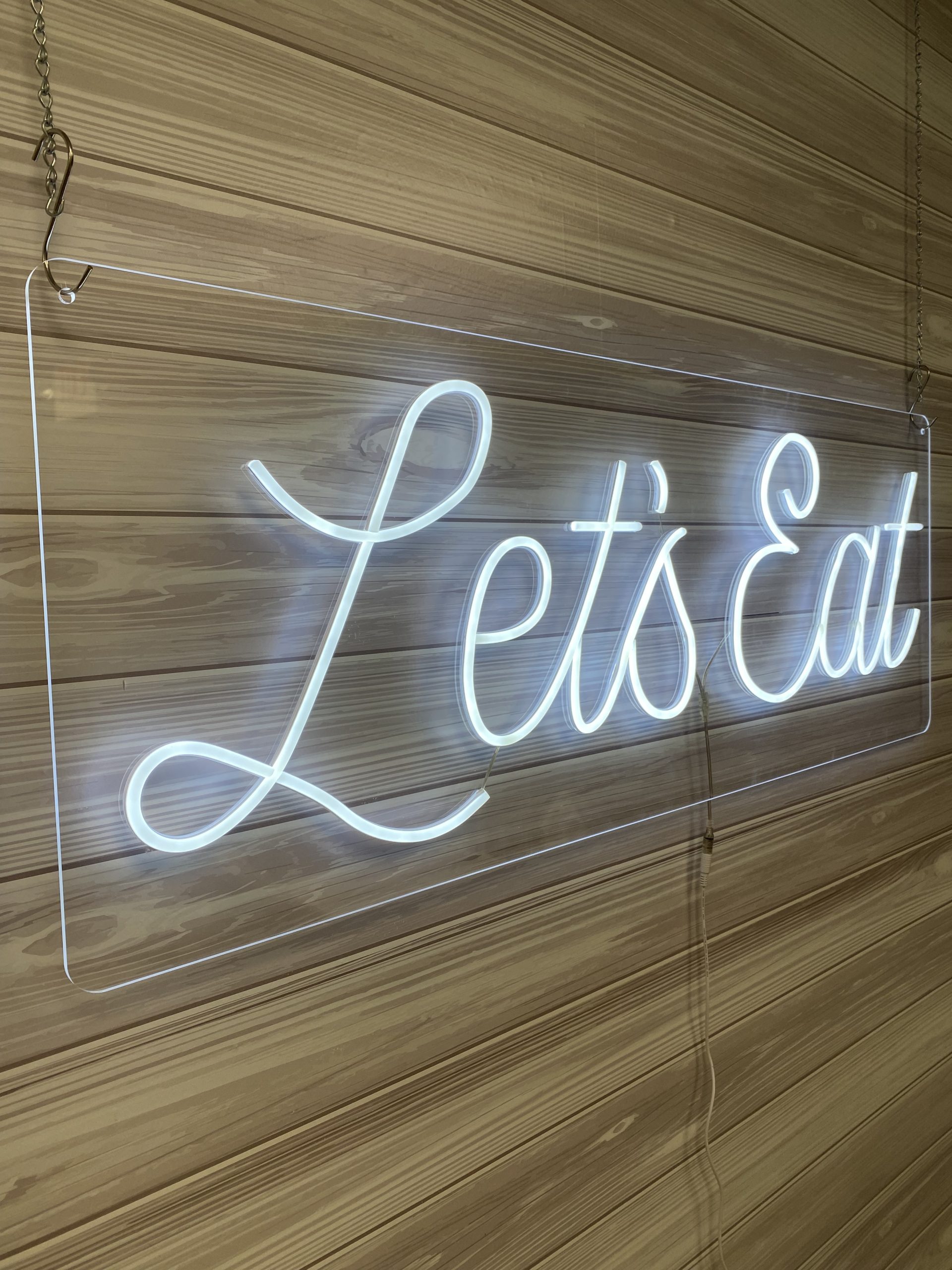 Let's Eat Acrylic Neon Sign | Birthday Party Neon Sign | Wedding Neon Sign | Sweet 16 Neon Sign | Bar Bat Mitzvah Neon Sign - Image 13