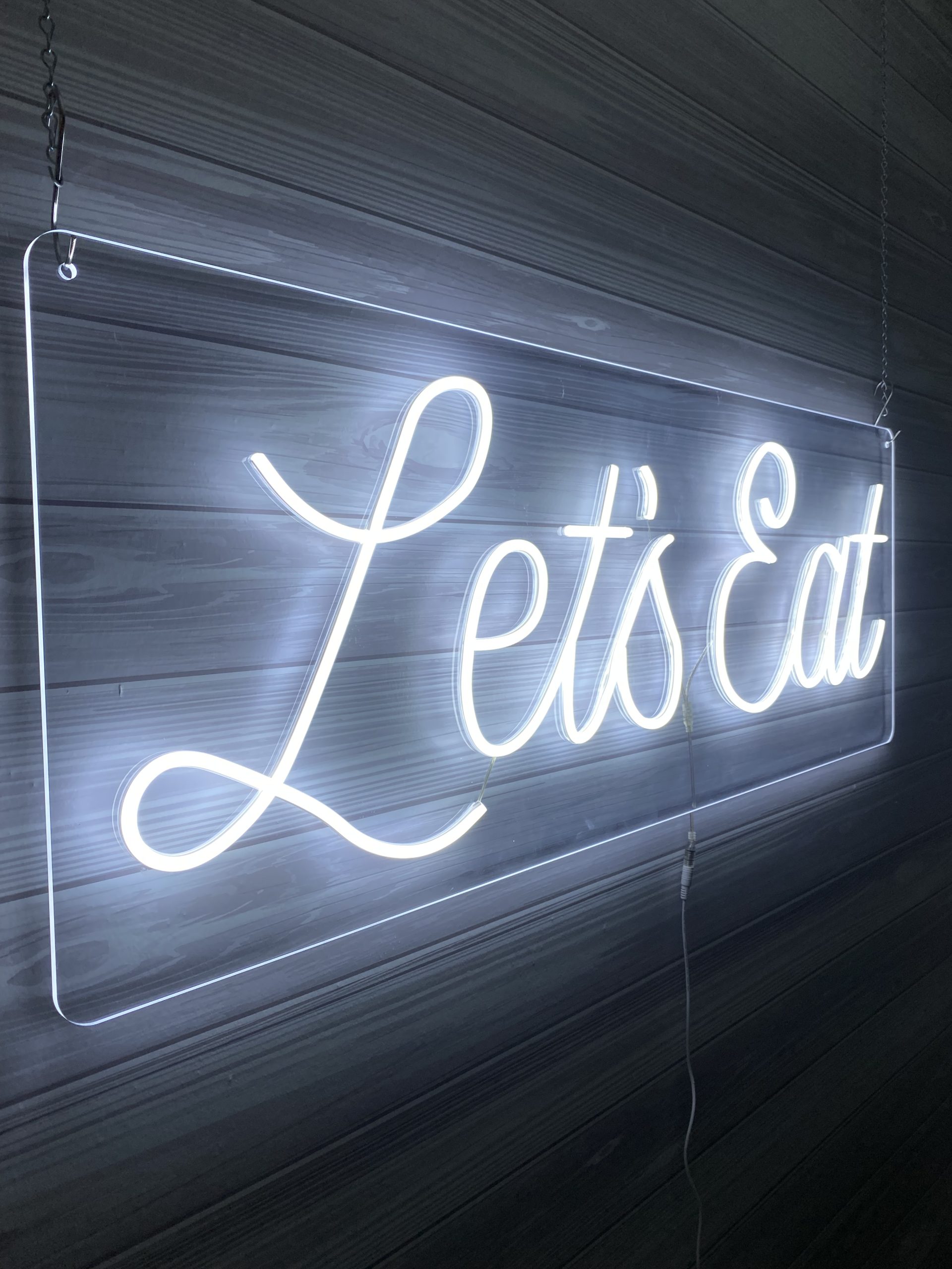 Let's Eat Acrylic Neon Sign | Birthday Party Neon Sign | Wedding Neon Sign | Sweet 16 Neon Sign | Bar Bat Mitzvah Neon Sign - Image 12