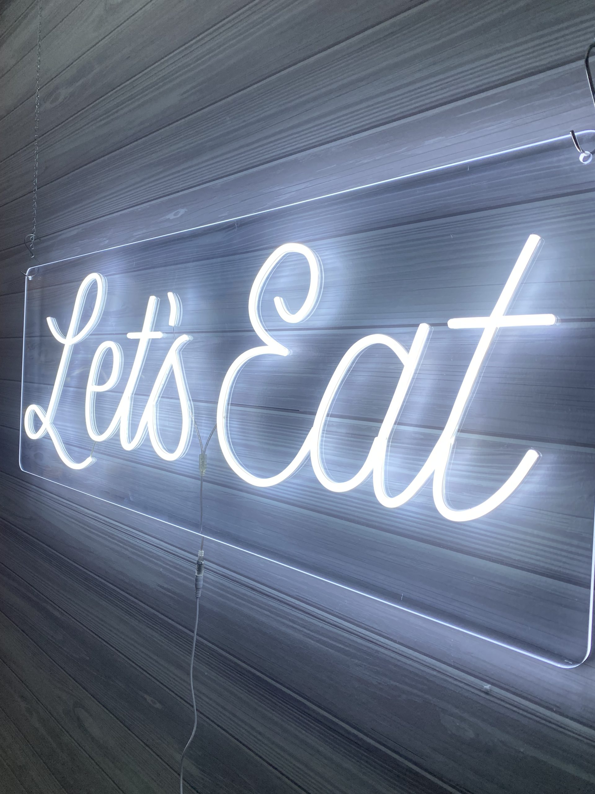 Let's Eat Acrylic Neon Sign | Birthday Party Neon Sign | Wedding Neon Sign | Sweet 16 Neon Sign | Bar Bat Mitzvah Neon Sign - Image 2