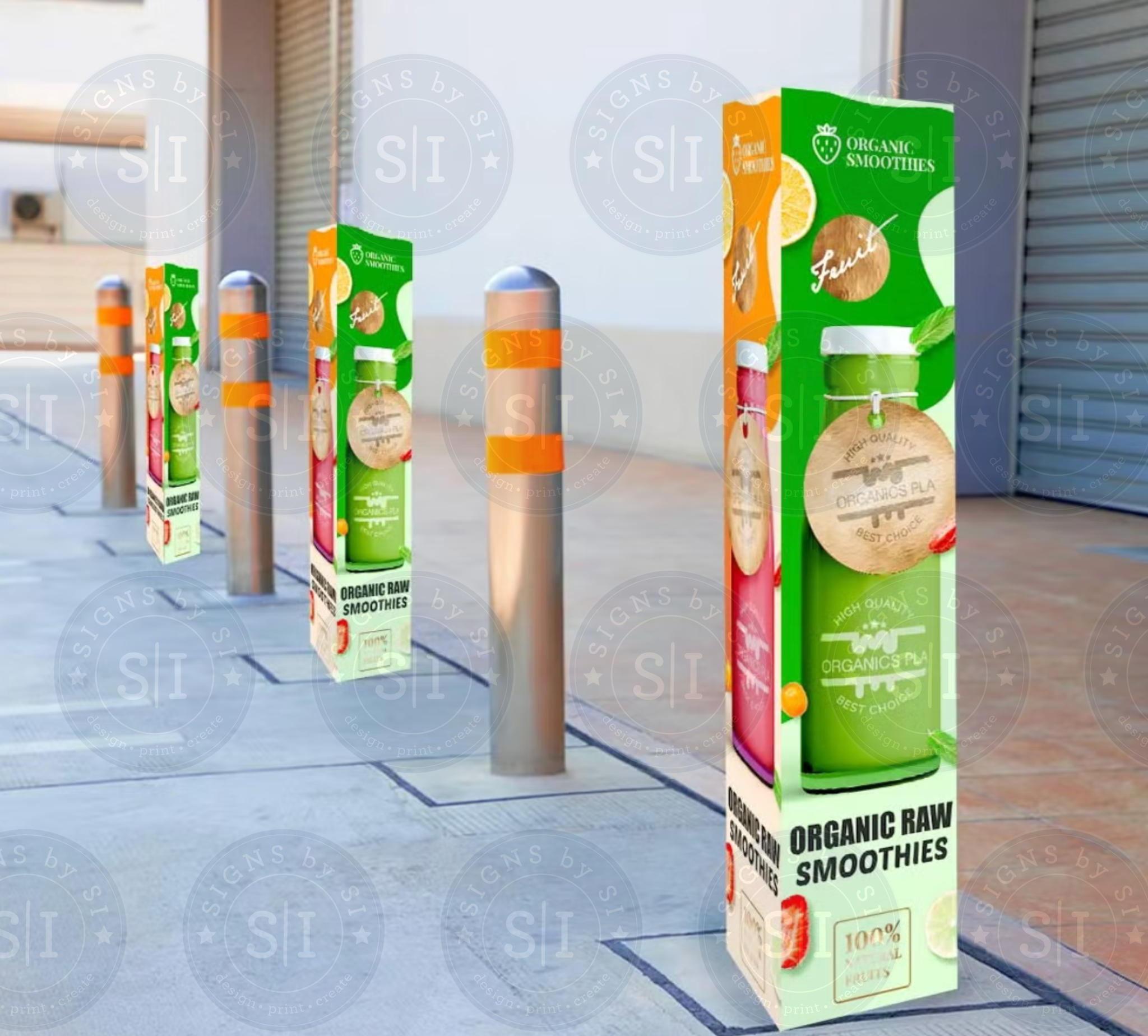 Restaurant | Retail Triangular Bollard Covers - Image 3