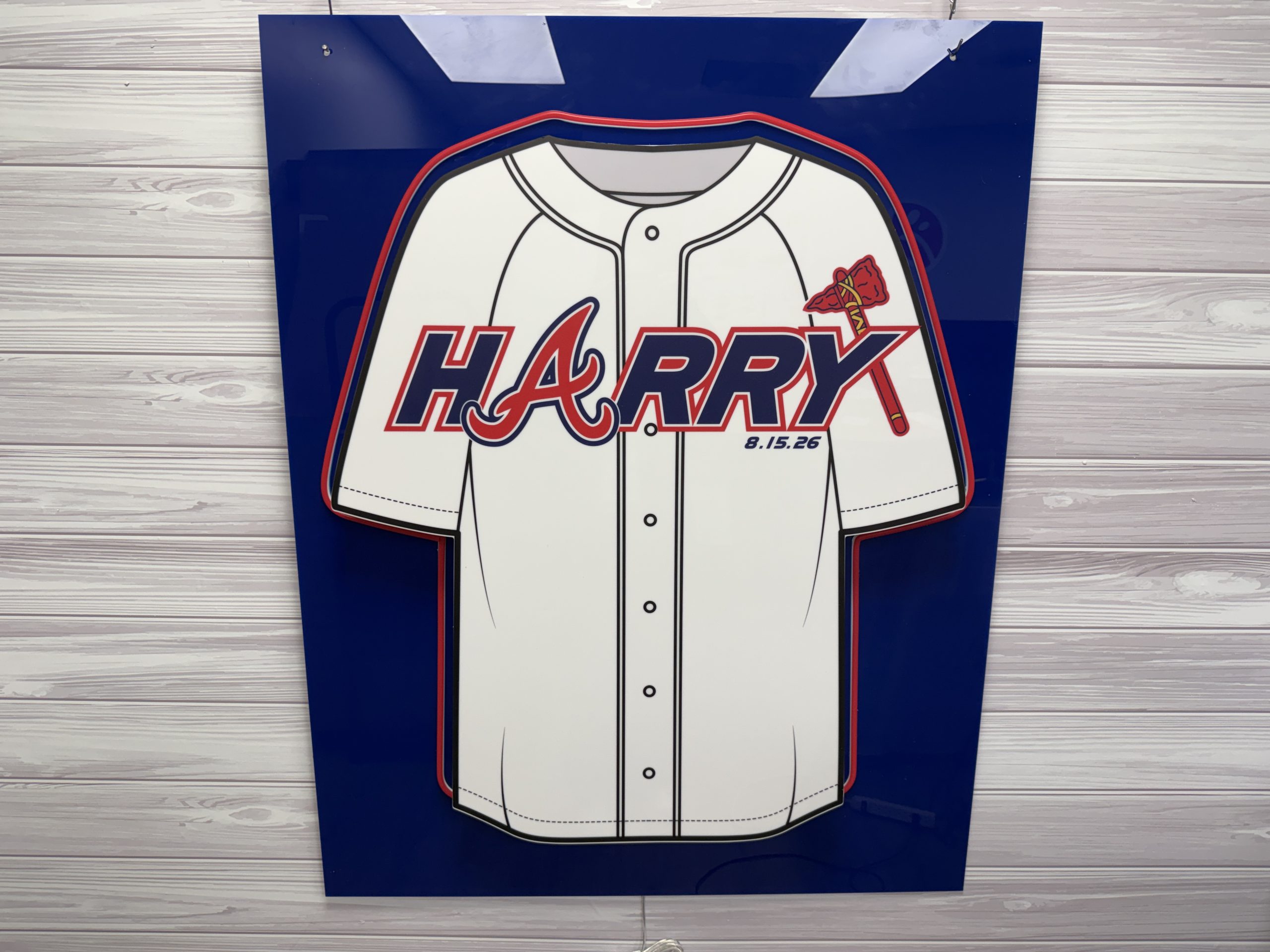 Custom Baseball Jersey Acrylic Neon Sign-In Board – Personalized Sports Theme Bar & Bat Mitzvah, Wedding & Event Sign - Image 13