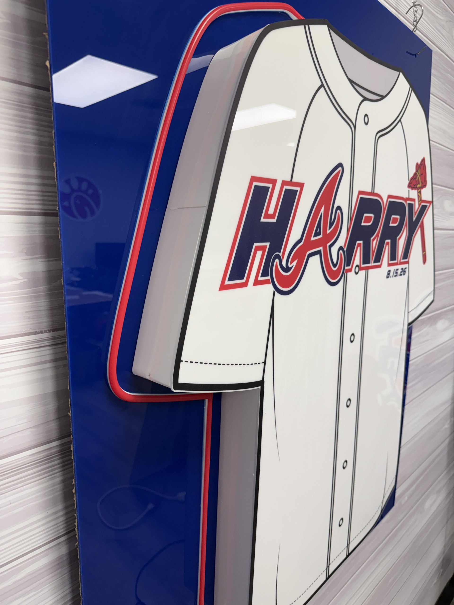 Custom Baseball Jersey Acrylic Neon Sign-In Board – Personalized Sports Theme Bar & Bat Mitzvah, Wedding & Event Sign - Image 14