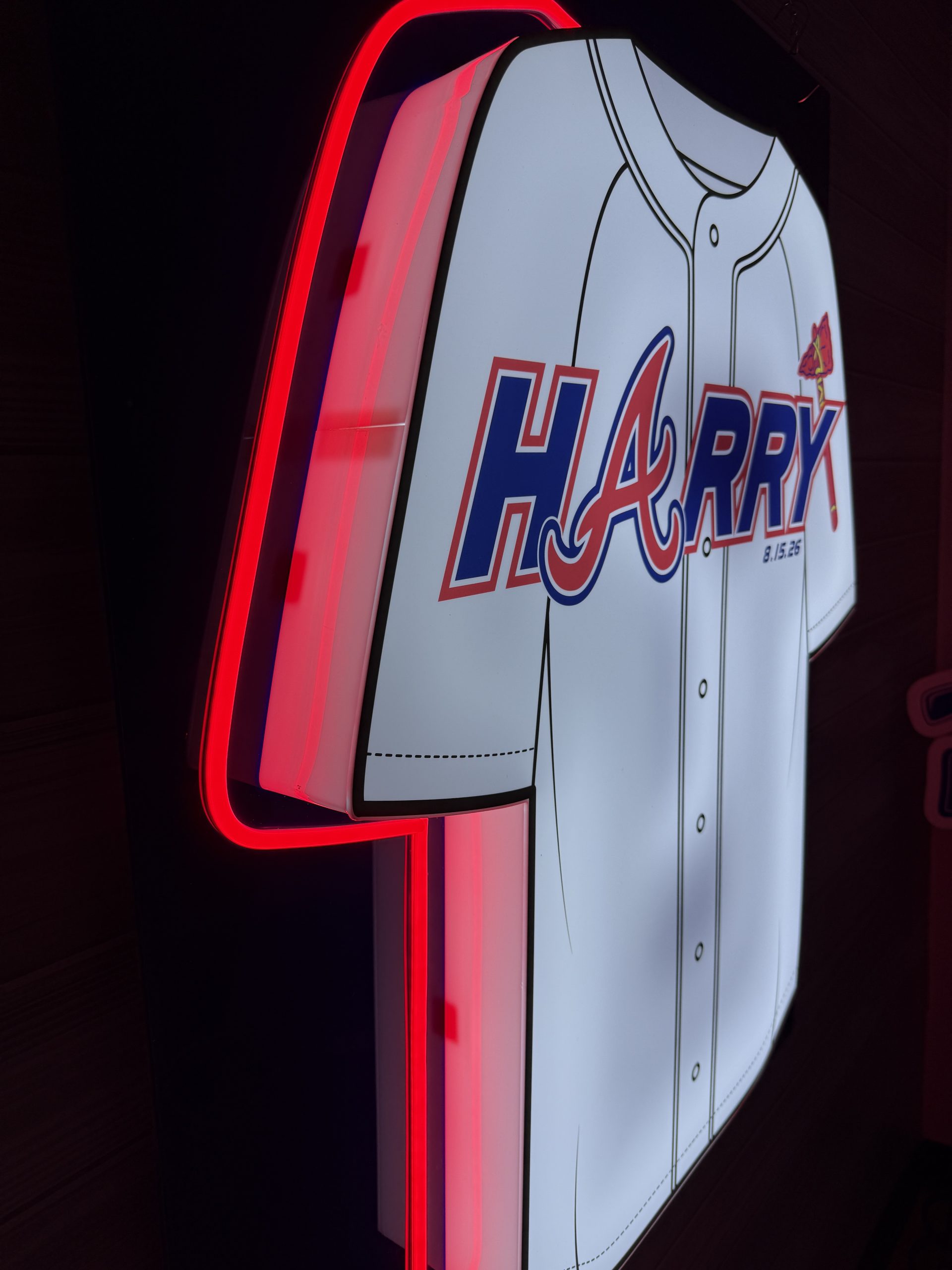Custom Baseball Jersey Acrylic Neon Sign-In Board – Personalized Sports Theme Bar & Bat Mitzvah, Wedding & Event Sign - Image 15