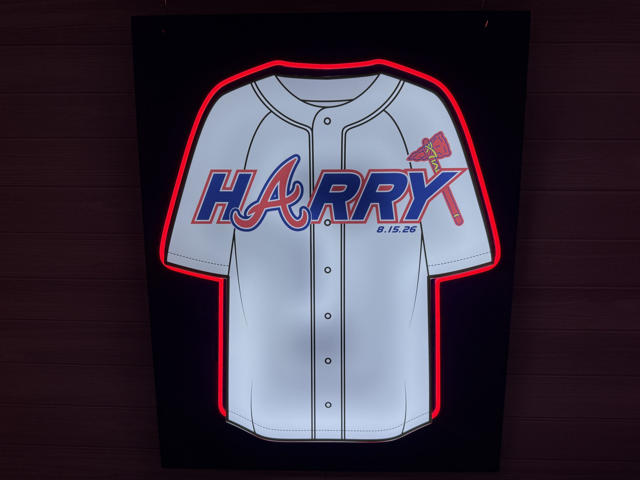 Custom Baseball Jersey Acrylic Neon Sign-In Board – Personalized Sports Theme Bar & Bat Mitzvah, Wedding & Event Sign - Image 16